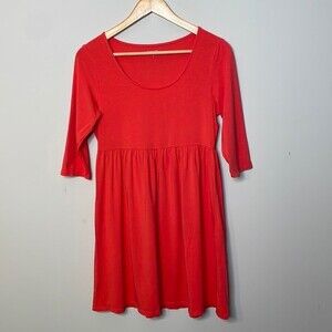 Garnet Hill Coral Jersey Dress XS
